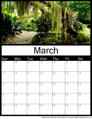 March Monthly Calendar Printables - Free Printable Online