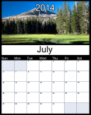 July 2014 Calendars Free Printable