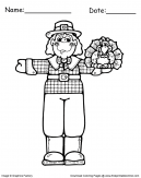Thanksgiving Coloring Pages Pilgrim with Turkey