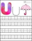 Letter U Alphabet Worksheet