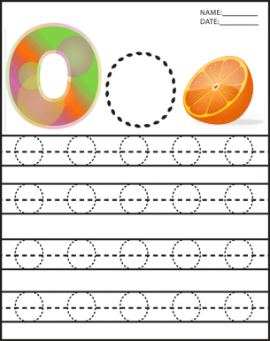 Alphabet Uppercase Letter O Worksheets