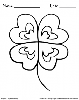 Irish Clover Coloring page