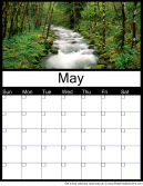 May 2015 Printable Monthly Calendar