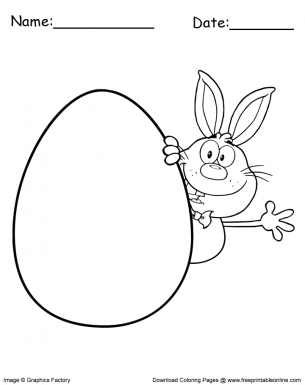 Bunny And Easter Egg Coloring page