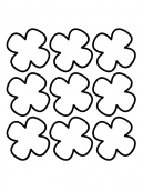 Clover Activities Templates - nine identical clover shapes to cut out