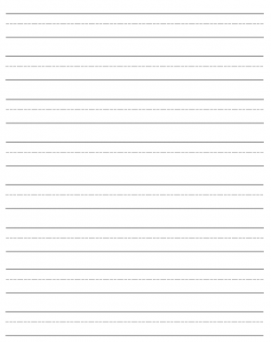 Printable Learn To Write Lined Paper