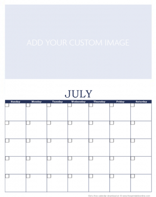 Customize July 2015 Calendar