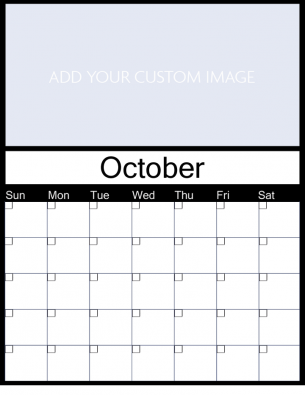 Customize October 2015 Calendar