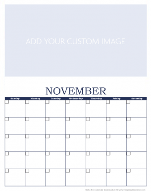 Customize November 2015 Calendar