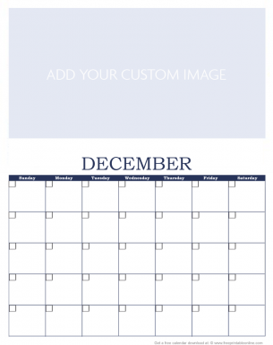 Customize December 2015 Calendar