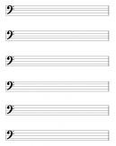Blank Music Sheet with Base Symbol