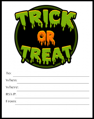 Halloween Trick or Treat Party Invitation