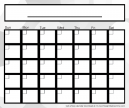Cloud Blank Calendar - Can be used on any month of the year