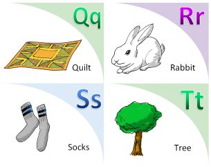 Illustrated Flash Cards Learning Q - T