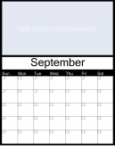 Personalized September Customize Monthly Custom Calendar