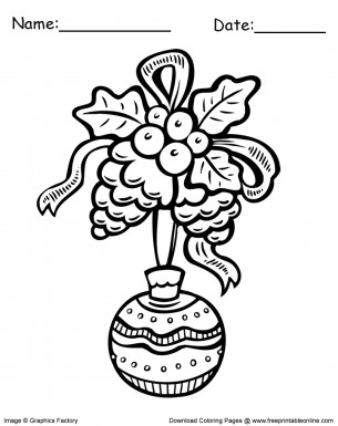 Christmas Decorations Coloring Pages