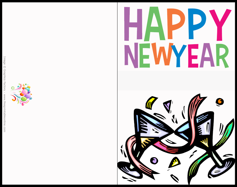 Happy New Year! Greeting Cards Free Printable Online