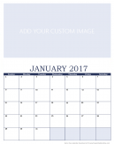 Newly Personalized January 2017 Calendar