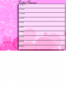 Pink Sparkly Daily Calendar