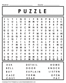 Kids Printable Word Search Puzzle Worksheet