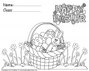Happy Easter Coloring Page