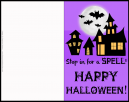 Happy Halloween Greeting Card - Stop in for a spell this halloween