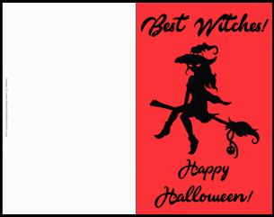 Free Best Witches Halloween Greeting Card