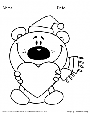Teddy Bear Santa Christmas Coloring Pages