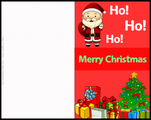Ho Ho Ho Santa Claus  Christmas Card