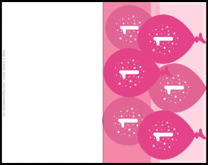 Pink Balloons  Birthday Party Invitations