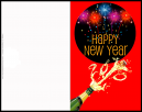 Cheers to the New Year Greeting Card - happy new year greeting card