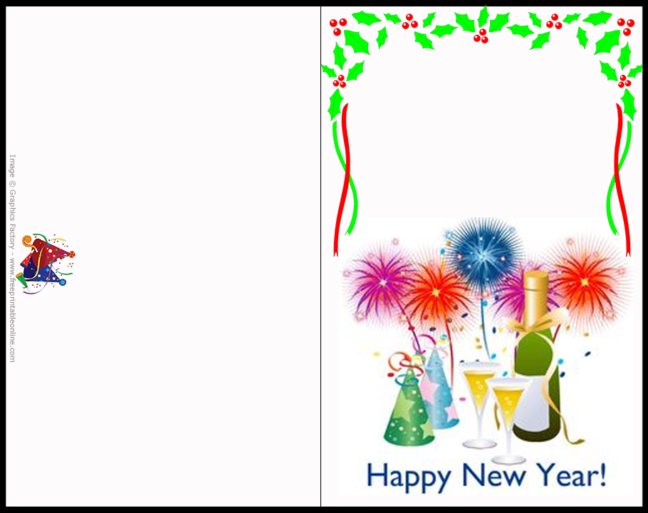 Happy New Year! Greeting Cards Free Printable Online