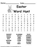 Easter Word Hunt Worksheet