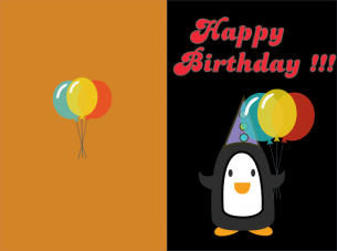 Penguins Birthday Cards