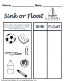 Sink or Float Kindergarten Worksheet - A fun way to learn about buoyancy