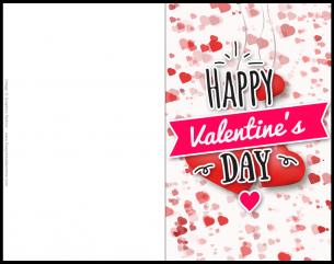  Make Your Own Free - Valentines Day Card   -  Happy Valentines Day it says with the rest of the card full of hearts