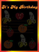 Fruits Birthday Invitation