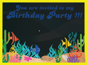 Sea Life Birthday Invitation