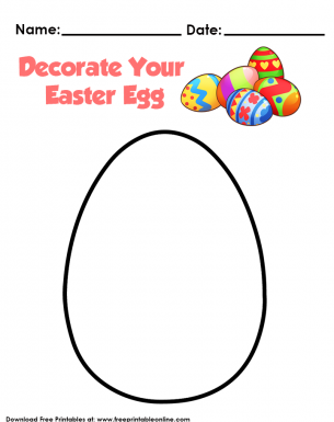 Decorate you easter egg. Picture of a blank egg ready to decorate.