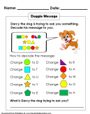 Decoding Message using Shapes Kids Activity Worksheet
