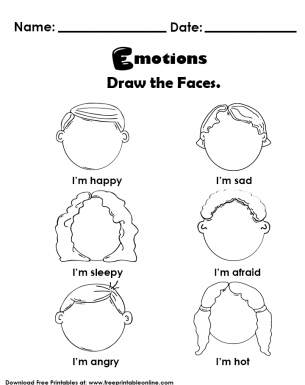 Subjecting Emotions Kids Activity Worksheet 