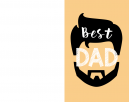 Best Dad written on this Greeting Card for Fathers Day Card. Dads With a Beard will love This Father's Day