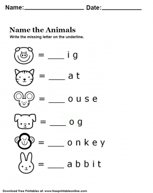 Name These Animals Worksheet | Free Printables Online