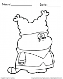 Worksheet for Coloring in Chowder using a Blank Coloring in Worksheet for kids