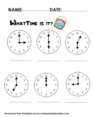 What time is it? Draw the corresponding time on the clock