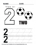 Trace it Two! Practice Tracing The Number Two - Free Worksheets