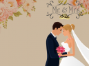 Mr and Mrs Blank Wedding Invitation - Fratures an elegent power couple on the cover