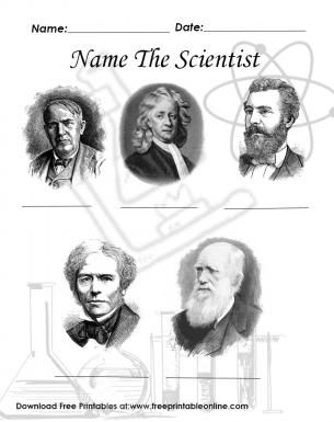 Name The Scientist From The Past - Primary School Worksheets