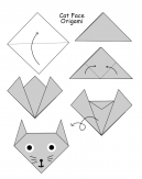 Cat Face Origami Paper Crafts - easily create a paper cat