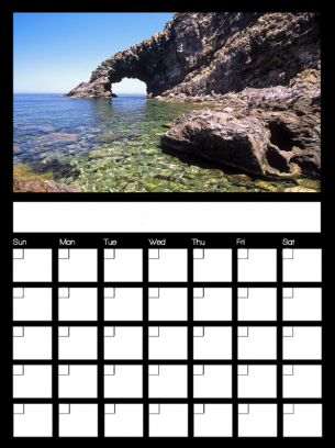 November Blank Monthly Calendars - Beautiful tropical paradise